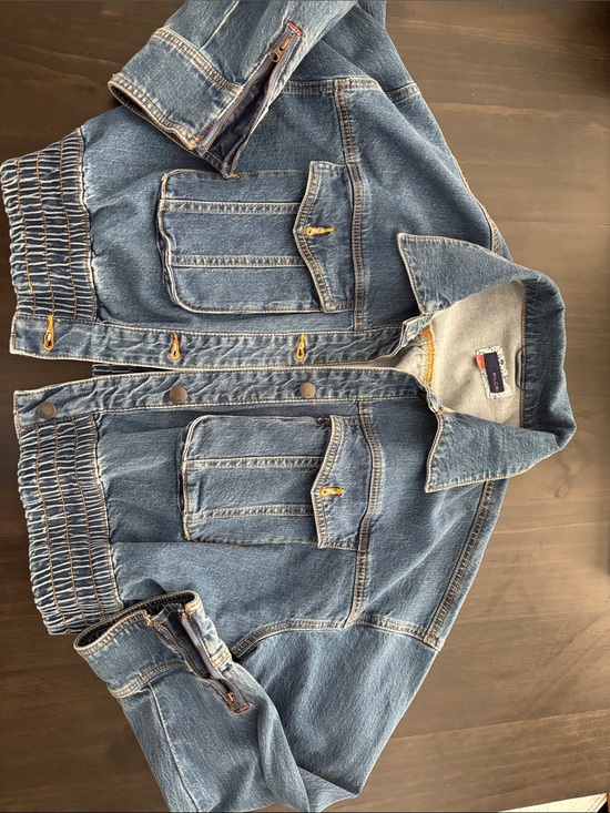 Pilcro Jackets & Blazers - Pilcro Blue Denim Jacket with Elastic Hem